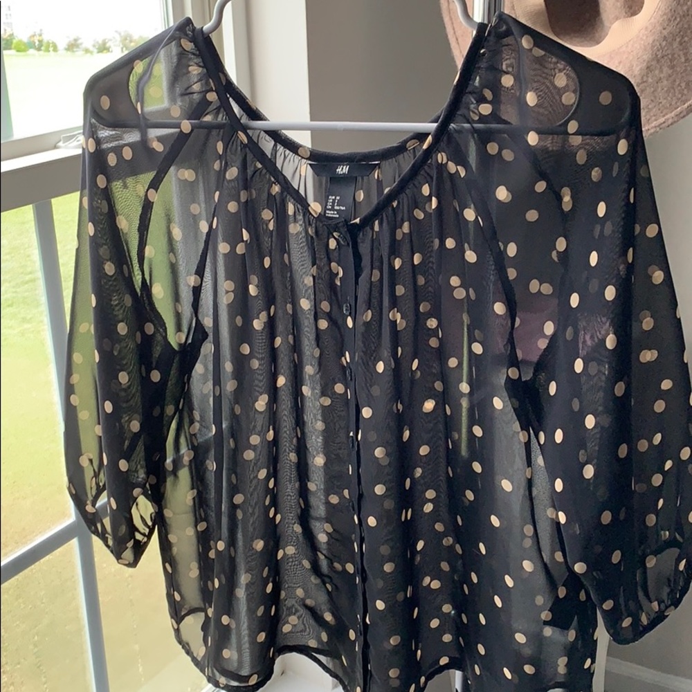 Polka dot blouse